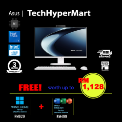 Asus V470VA-TWPF085WS 27" AIO Desktop PC (Core 5 210H, 16GB, 512GB, Intel, W11H, Off Home 2024 + Off 365 Basic, Touch, AI)