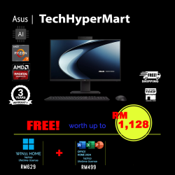 Asus VM640KA-BPC007WS 23.8" AIO Desktop PC (Ryzen AI 7 350, 16GB, 1TB, AMD Radeon, W11H, Off Home 2024 + Off 365 Basic, AI)