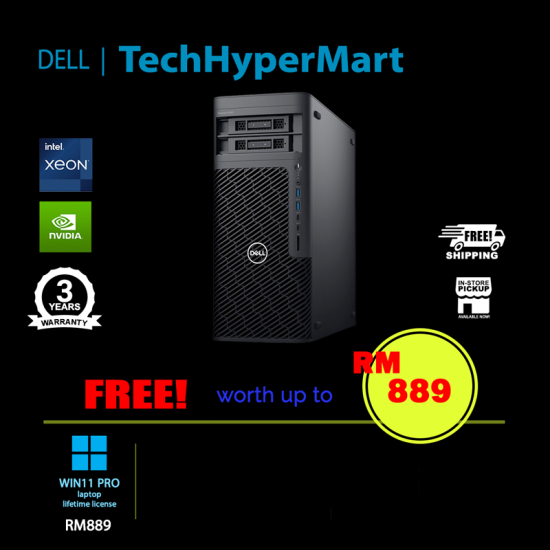 Dell Precision T5860-W2435-16-512+2TB-T1000-W11 Tower Desktop PC (W3-2435, 16GB, 512GB, 2TB, NV T1000, W11P) Dell Precision T5860-W2435-16-512+2TB-T1000-W11 Tower Desktop PC (W3-2435, 16GB, 512GB, 2TB, NV T1000, W11P)