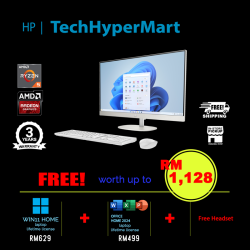HP 24-cr0147d 23.8" AIO Desktop PC (Ryzen 5 7520U, 16GB, 512GB, Integrated, W11H, Off Home 2024 + Off 365 Basic)