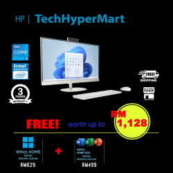 HP 27-cr0058d 27" AIO Desktop PC (i5-1334U, 8GB, 1TB, Integrated, W11H, Off Home 2024 + Off 365 Basic, Touchscreen)