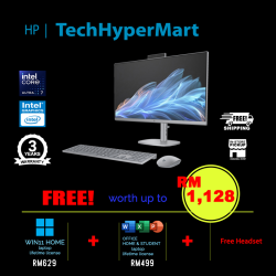 HP OmniStudio X 27-cs0004d 27" AIO Desktop PC (Ultra 7 155H, 16GB, 1TB, Integrated, W11H, Off H&S + Off 365 Basic)