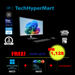HP OmniStudio X NGAI 27-cx0005d-24-W11 27" AIO Desktop PC (Ultra 5 325, 24GB, 1TB, Intel, W11H, Off Home 2024 + Off 365 Basic, AI)