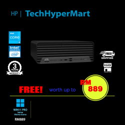 HP Pro 400 G9 A3MH5PT SFF Desktop PC (i3-14100, 8GB, 512GB, Intel, W11P)