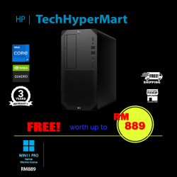 HP Z2 G9 A7PG8PT Tower Desktop PC (i7-14700K, 16GB, 2TB, 512GB, NV T400, W11P)