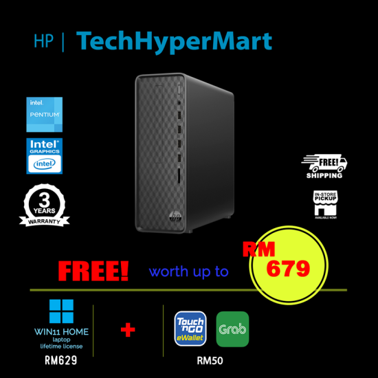 HP Slim S01-aF2024d Desktop PC (J5040, 8GB, 512GB, Integrated, W11H) HP Slim S01-aF2024d Desktop PC (J5040, 8GB, 512GB, Integrated, W11H)
