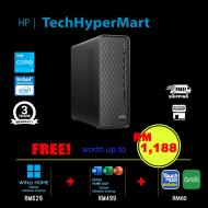 HP Slim S01-pF4017d-16-W11 Desktop PC (i3-14100, 16GB, 512GB, Integrated, W11H, Off Home 2024 + Off 365 Basic)