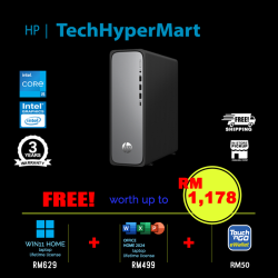 HP OmniDesk Slim S03-0054d-16-W11 Desktop PC (i5-14400, 16GB, 512GB, Intel, W11H, Off Home 2024 + Off 365 Basic)