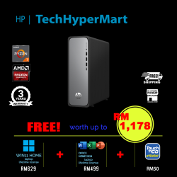 HP OmniDesk Slim S04-0000d Desktop PC (Ryzen 7 7445HS, 16GB, 512GB, AMD Radeon, W11H, Off Home 2024 + Off 365 Basic)