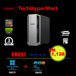 Lenovo LOQ 26ADR10 91DF008WMI-24-W11 Desktop PC (Ryzen 7 8745HX, 24GB, 512GB, NV RTX5060, W11H, Off Home 2024)