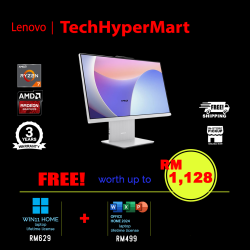 Lenovo IdeaCentre 24ARR9 F0HR009PMI-24-W11 23.8" AIO Desktop PC (Ryzen 7 7735HS, 24GB, 512GB, AMD Radeon, W11H, Off Home 2024 + Off 365 Basic)