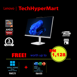 Lenovo A105 F0JS003RMI 23.8" AIO Desktop PC (Ryzen 5 40, 16GB, 512GB, AMD Radeon, W11H, Off Home 2024 + Off 365 Basic)