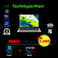 Acer Aspire Go AG14-I71M-52DP-W11P 14" Laptop/ Notebook (Ultra 5 125H, 16GB, 512GB, Intel Arc, W11P, Off H&S + Off 365 Basic, AI)