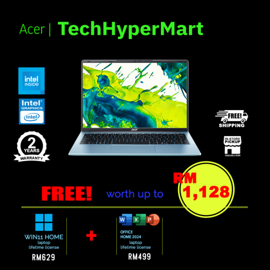 Acer Aspire Lite 14 AL14-32P-C0XQ 14" Laptop/ Notebook (N150, 8GB, 512GB, Intel, W11H, Off Home 2024 + Off 365 Basic) Acer Aspire Lite 14 AL14-32P-C0XQ 14" Laptop/ Notebook (N150, 8GB, 512GB, Intel, W11H, Off Home 2024 + Off 365 Basic)
