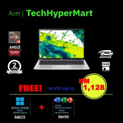 Acer Aspire Lite AL14-45P-R1K9-16-W11 14" Laptop/ Notebook (Ryzen 3 5400U, 16GB, 512GB, AMD Radeon, W11H, Off H&S + Off 365 Basic)