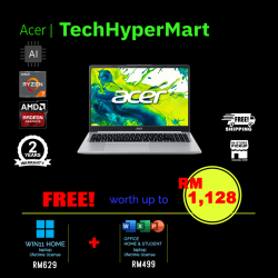 Acer Aspire Lite AL15-44P-R62R-16-W11 15.6" Laptop/ Notebook (Ryzen 7 7730U, 16GB, 512GB, AMD Radeon, W11H, Off H&S + Off 365 Basic, AI)