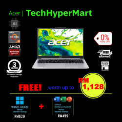 Acer Aspire Lite AL15-46P-R8LD-1-W11-EPP 15.6" Laptop/ Notebook (Ryzen 3 5400U, 8GB, 1TB, AMD Radeon, W11H, Off H&S + Off 365 Basic, AI)