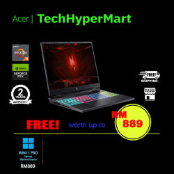 Acer Nitro AN16-41-R39F-W11P 16" Laptop/ Notebook (Ryzen 9 7940HS, 32GB, 1TB, NV RTX4070, W11P, 165Hz)