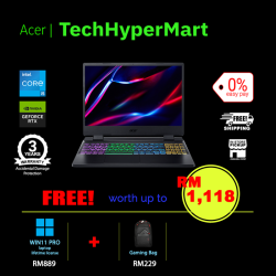 Acer Nitro 5 AN515-58-51AB-32-1-1-W11P-EPP 15.6" Laptop/ Notebook (i5-12450H, 32GB, 1TB, 1TB, NV RTX3050, W11P, 144Hz)