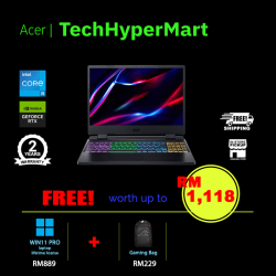 Acer Nitro 5 AN515-58-51AB-1-W11P 15.6" Laptop/ Notebook (i5-12450H, 8GB, 512GB, 1TB, NV RTX3050, W11P, 144Hz)