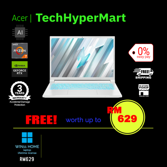 Acer Nitro V14 AI ANV14-61-R9D1-24-2-W11-EPP 14.5" Laptop/ Notebook (Ryzen 7 8845HS, 24GB, 2TB, NV RTX4050, W11H, 120Hz, AI Chip) Acer Nitro V14 AI ANV14-61-R9D1-24-2-W11-EPP 14.5" Laptop/ Notebook (Ryzen 7 8845HS, 24GB, 2TB, NV RTX4050, W11H, 120Hz, AI Chip)