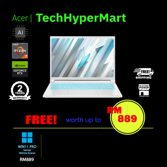 Acer Nitro V14 AI ANV14-61-R9D1-32-W11P 14.5" Laptop/ Notebook (Ryzen 7 8845HS, 32GB, 1TB, NV RTX4050, W11P, 120Hz, AI Chip) Acer Nitro V14 AI ANV14-61-R9D1-32-W11P 14.5" Laptop/ Notebook (Ryzen 7 8845HS, 32GB, 1TB, NV RTX4050, W11P, 120Hz, AI Chip)