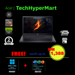 Acer Nitro V15 ANV15-41-R0DZ-16-W11P 15.6" Laptop/ Notebook (Ryzen 5 6600H, 16GB, 512GB, NV RTX3050, W11P, Off H&S + Off 365 Basic, 165Hz, AI Chip)
