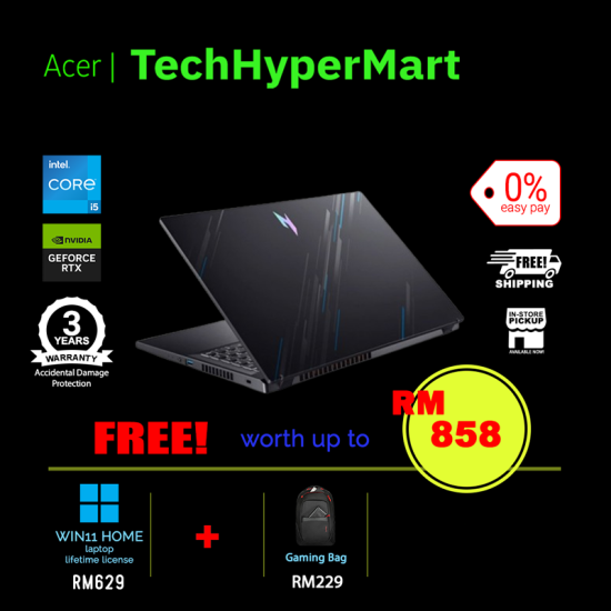 Acer Nitro V 15 ANV15-51-54Y9-1-W11-EPP 15.6" Laptop/ Notebook (i5-13420H, 8GB, 1TB, NV RTX4050, W11H, 144Hz)