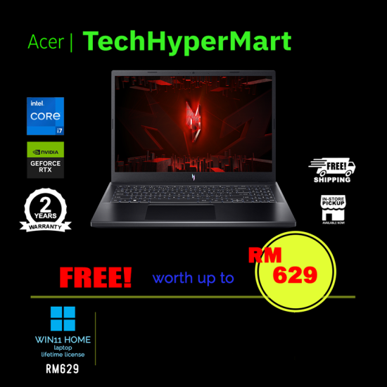 Acer Nitro V 15 ANV15-51-7421 15.6" Laptop/ Notebook (i7-13620H, 8GB, 512GB, NV RTX4050, W11H, 144Hz)