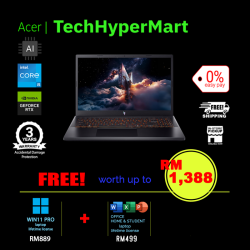 Acer Nitro V15 ANV15-52-529N-1-W11P-EPP 15.6" Laptop/ Notebook (i5-13420H, 16GB, 1TB, NV RTX5050, W11P, Off H&S + Off 365 Basic, 180Hz, AI Chip)