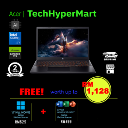 Acer Nitro V15 ANV15-52-7287 15.6" Laptop/ Notebook (Core 7 240H, 16GB, 512GB, NV RTX4050, W11H, Off H&S + Off 365 Basic, 165Hz, AI Chip)