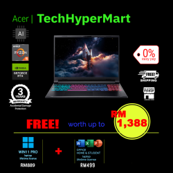 Acer Nitro V16S AI ANV16S-41-R8T2-1-W11P-EPP 16" Laptop/ Notebook (Ryzen 5 240, 16GB, 1TB, NV RTX5050, W11P, Off Home 2024 + Off 365 Basic, 180Hz, AI Chip)