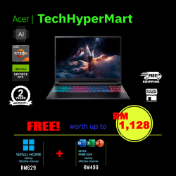 Acer Nitro V16S AI ANV16S-41-R9W8-24-W11 16" Laptop/ Notebook (Ryzen 7 260, 24GB, 1TB, NV RTX5060, W11H, Off Home 2024 + Off 365 Basic, 180Hz, AI Chip)