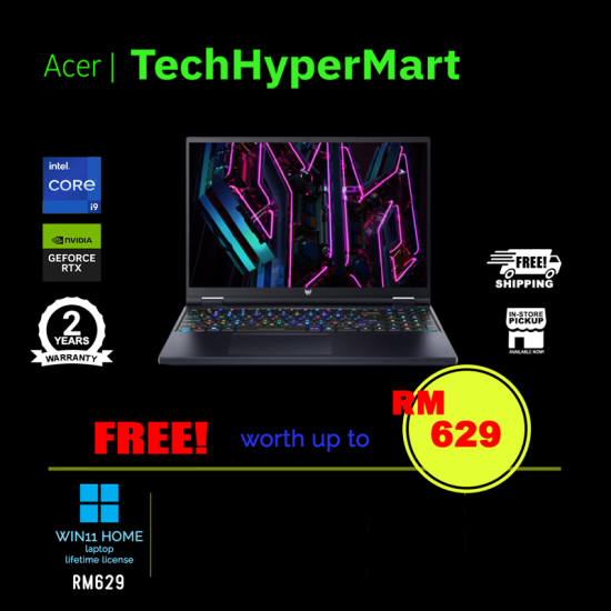 Acer Predator Helios 16 PH16-71-97YG 16" Laptop/ Notebook (i9-13900HX, 16GB, 1TB, NV RTX4070, W11H, 240Hz)