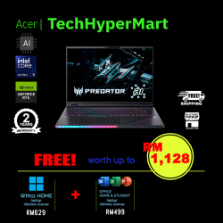 Acer Predator Helios 18 AI PH18-73-99SQ 18" Laptop/ Notebook (Ultra 9 275HX, 96GB, 4TB, NV RTX5080, W11H, Off H&S + Off 365 Basic, 250Hz, AI Chip)