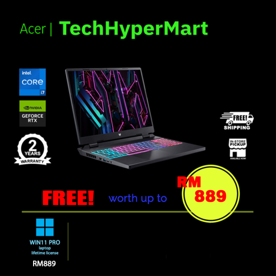 Acer Predator Helios Neo 16 PHN16-71-778U-W11P 16" Laptop/ Notebook (i7-13700HX, 16GB, 1TB, NV RTX4050, W11P, 165Hz)