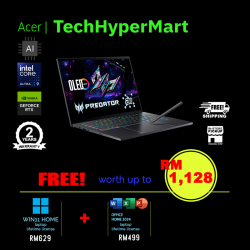 Acer Predator Triton 14 AI PT14-52T-93NP 14.5" Laptop/ Notebook (Ultra 9 288V, 32GB, 1TB, NV RTX5070, W11H, Off Home 2024 + Off 365 Basic, Touchscreen, Pen, AI Chip)