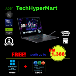 Acer Predator Triton 14 AI PT14-52T-93NP-W11P 14.5" Laptop/ Notebook (Ultra 9 288V, 32GB, 1TB, NV RTX5070, W11P, Off Home 2024 + Off 365 Basic, Touchscreen, Pen, AI Chip)