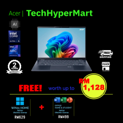 Acer Swift 14 AI SF14-51-50EF 14" Laptop/ Notebook (Ultra 5 226V, 16GB, 512GB, Intel Arc, W11H, Off H&S + Off 365 Basic, AI Chip)