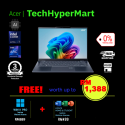 Acer Swift 14 AI SF14-51-716M-1-W11P-EPP 14" Laptop/ Notebook (Ultra 7 258V, 32GB, 1TB, Intel Arc, W11P, Off H&S + Off 365 Basic, AI Chip)