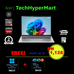 Acer Swift 14 AI SF14-61T-R5C2 14" Laptop/ Notebook (Ryzen AI 9 365, 32GB, 1TB, AMD Radeon, W11H, Off Home 2024 + Off 365 Basic, AI Chip)