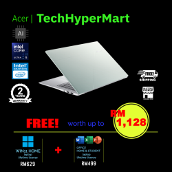 Acer Swift Edge AI SFE14-I51-52TU 14" Laptop/ Notebook (Ultra 5 325, 16GB, 512GB, Intel, W11H, Off H&S + Off 365 Basic, AI)