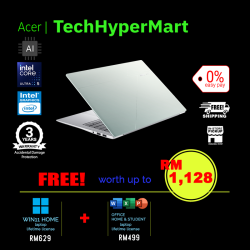 Acer Swift Edge AI SFE14-I51-52TU-1-W11-EPP 14" Laptop/ Notebook (Ultra 5 325, 16GB, 1TB, Intel, W11H, Off H&S + Off 365 Basic, AI)