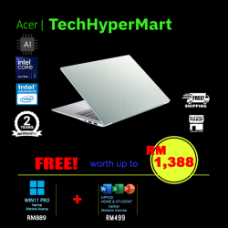Acer Swift Edge AI SFE14-I51-737C-W11P 14" Laptop/ Notebook (Ultra 7 355, 32GB, 1TB, Intel, W11P, Off H&S + Off 365 Basic, AI)