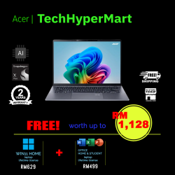 Acer Swift Go 14 AI SFG14-01-X49U 14.5" Laptop/ Notebook (Snapdragon X Plus X1P 42 100, 16GB, 1TB, Qualcomm Adreno, W11H, Off H&S + Off 365 Basic, AI Chip)