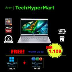 Acer Swift Go SFG14-41-R5VF 14" Laptop/ Notebook (Ryzen 5 7530U, 8GB, 512GB, AMD Radeon, W11H, Off H&S)