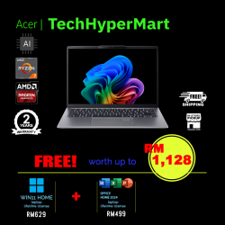 Acer Swift Go 14 AI SFG14-64-R5CN 14" Laptop/ Notebook (Ryzen AI 7 350, 16GB, 1TB, AMD Radeon, W11H, Off Home 2024 + Off 365 Basic, AI Chip)