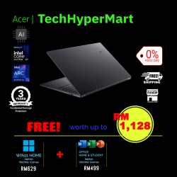 Acer Swift Go AI SFG16-I71-75TW-2-W11-EPP 16" Laptop/ Notebook (Ultra X7 358H, 32GB, 2TB, Intel Arc, W11H, Off H&S + Off 365 Basic, AI)