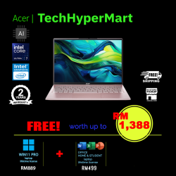Acer Swift Lite 14 SFL14-54M-7531-W11P 14" Laptop/ Notebook (Ultra 7 155U, 16GB, 512GB, Intel, W11P, Off Home 2024 + Off 365 Basic, AI Chip)