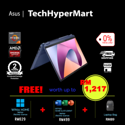 Lenovo IdeaPad Flex 5 14ABR8 82XX009VMJ-1-W11-EPP 14" Laptop/ Notebook (Ryzen 7 7730U, 16GB, 1TB, AMD Radeon, W11H, Off H&S, Touchscreen)